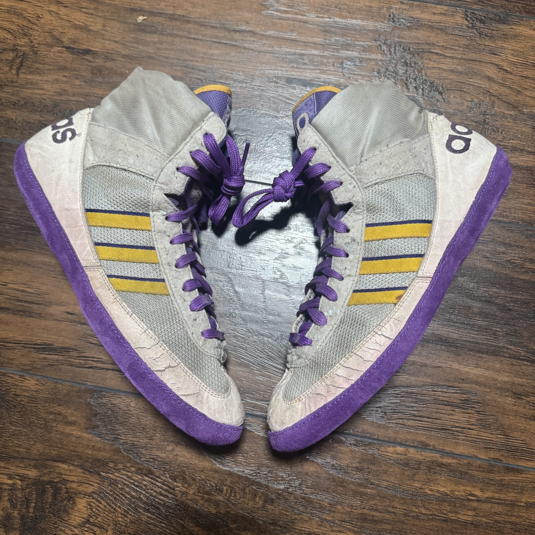 adidas elite international purple and yellow made in germany