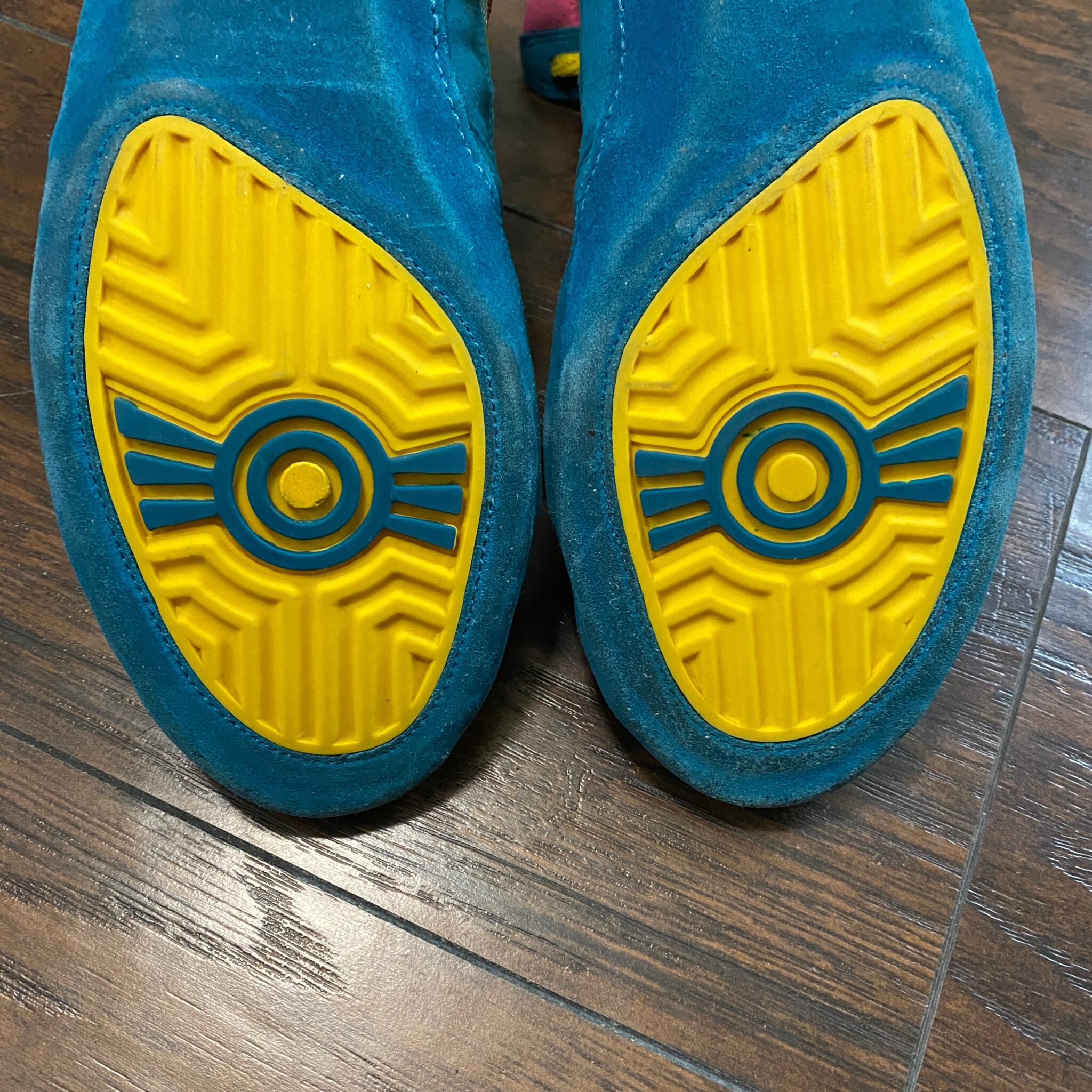 Adidas Teal, Pink, and Yellow Combat Speed 2 Wrestling Shoes Rare Wrestling Shoes