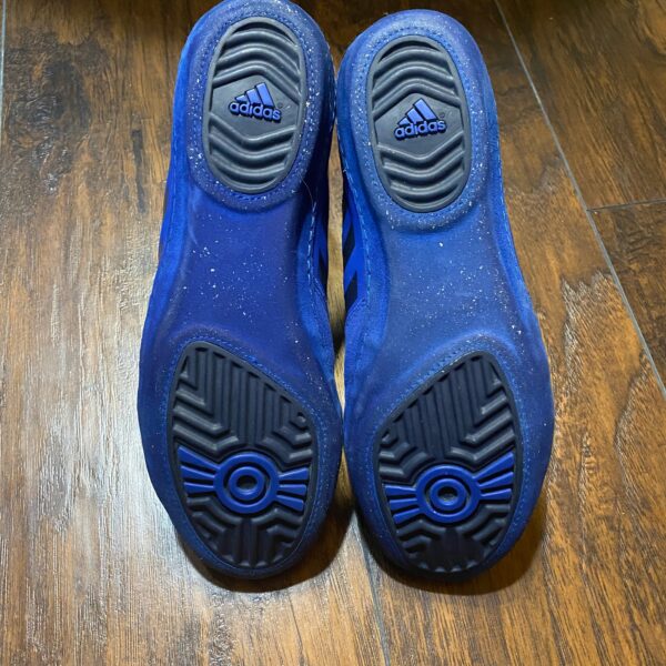 Adidas Blue and Black Combat Speed 5 Wrestling Shoes - Image 5