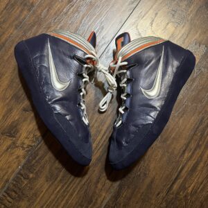 illinois edition original kolat wrestling shoes blue silver and orange