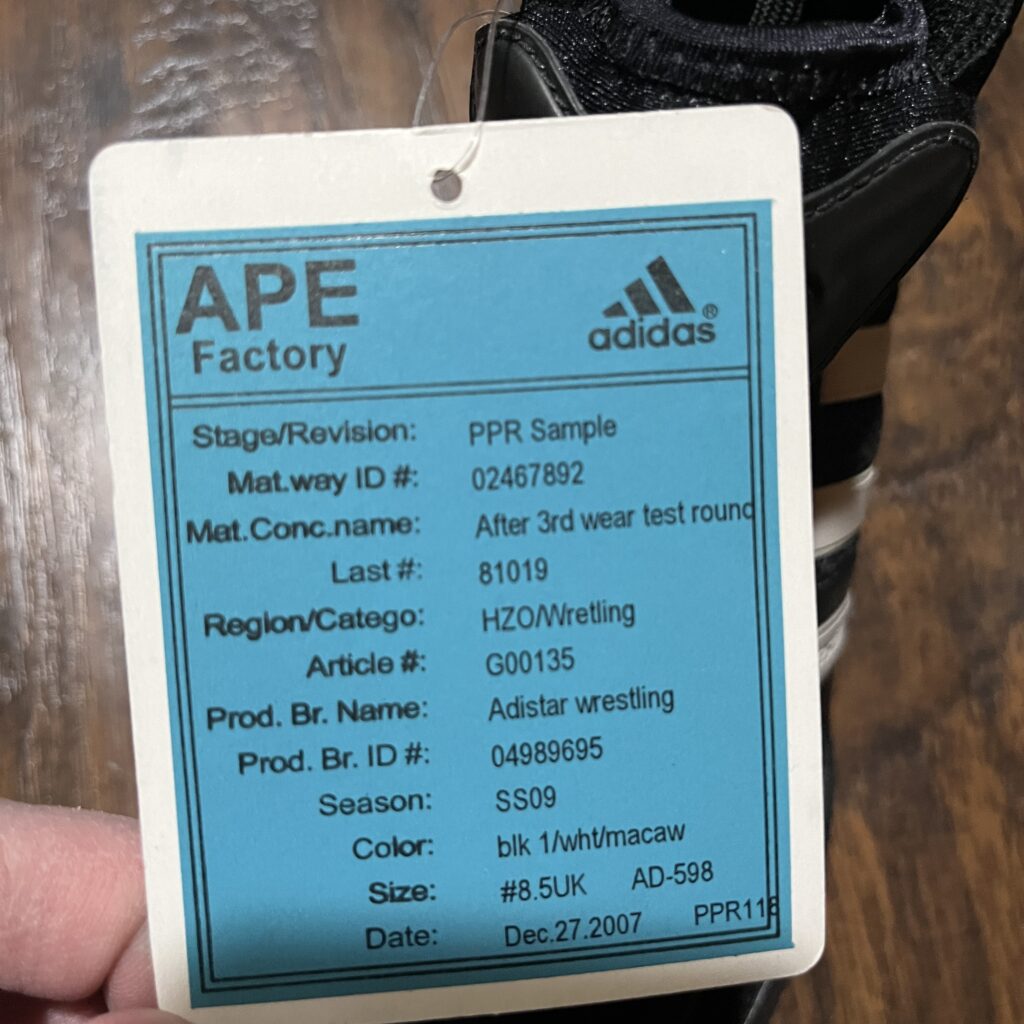 Adidas Black Adistar Beijing Wrestling Shoes