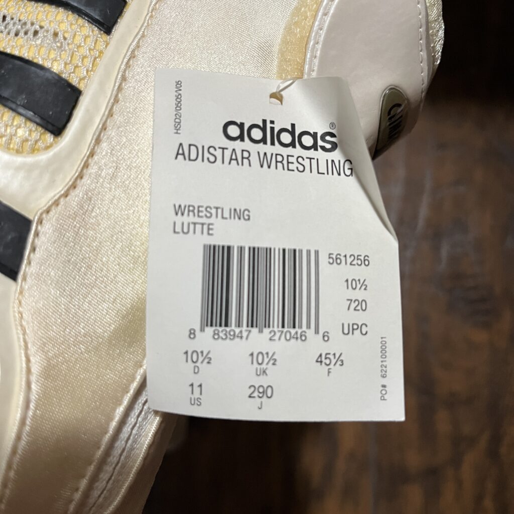 Adidas White Adistar Beijing Wrestling Shoes