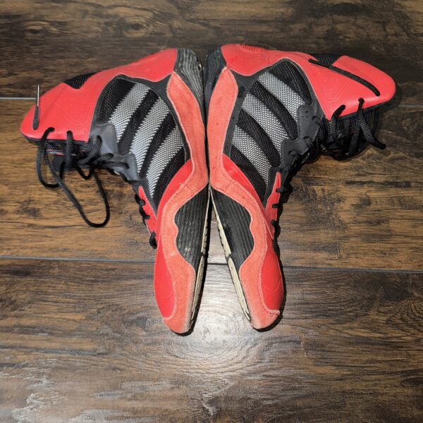 Adidas Black, Red, and White Akrid Wrestling Shoes - Image 3