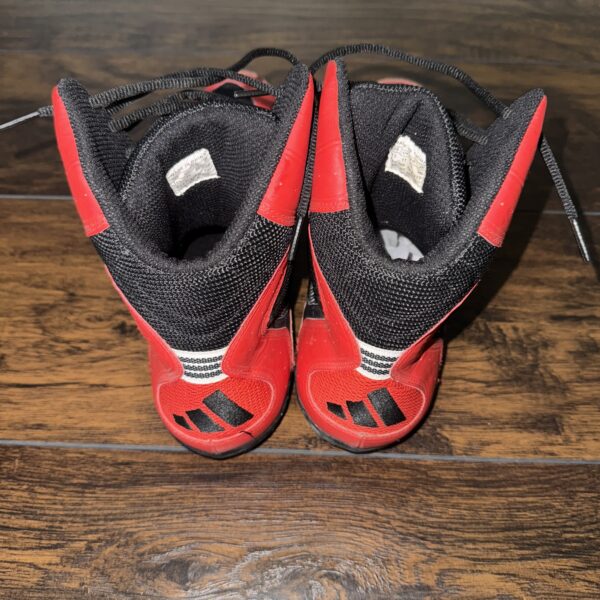 Adidas Black, Red, and White Akrid Wrestling Shoes - Image 4
