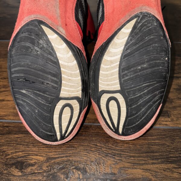 Adidas Black, Red, and White Akrid Wrestling Shoes - Image 7