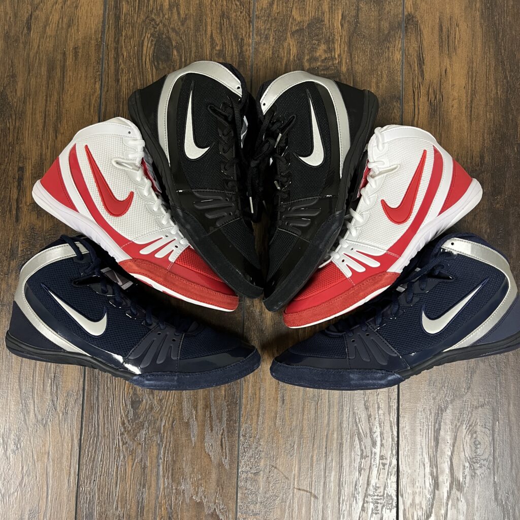 3 colorways of Nike Freek Wrestling shoes