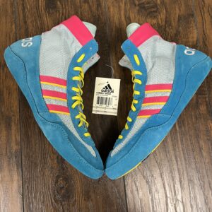 brand new adidas teal pink and yellow original og combat speed wrestling shoes