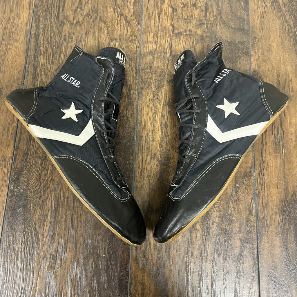 black and white converse all star wrestling shoes