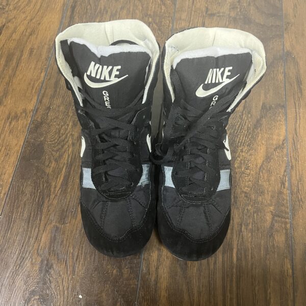 Nike Black, White, and Grey Greco Supreme Wrestling Shoes - Image 6