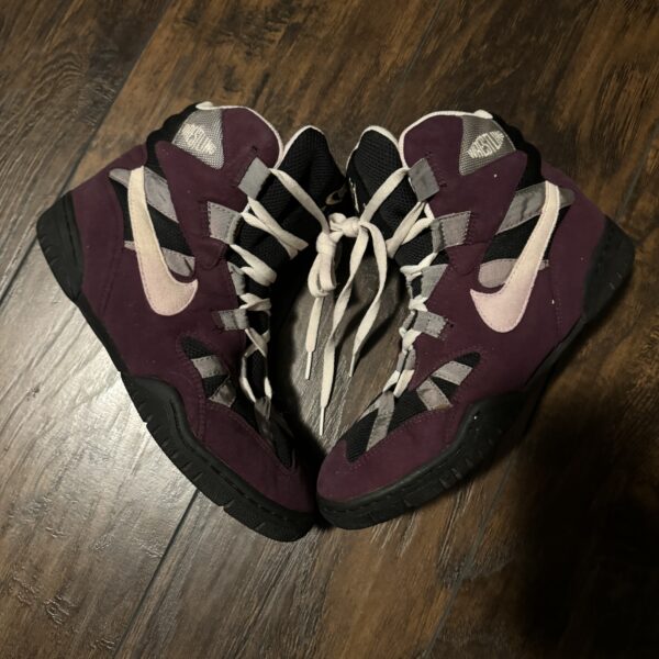 Sample Purple Black Grey and White Nike Air Reversal Wrestling Shoes