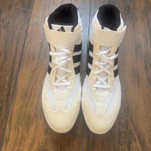 Adidas White and Black Mathog Wrestling Shoes - Image 2