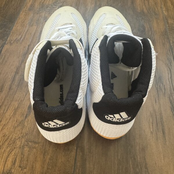 Adidas White and Black Mathog Wrestling Shoes - Image 4