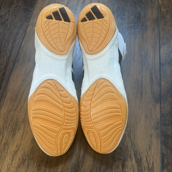 Adidas White and Black Mathog Wrestling Shoes - Image 3