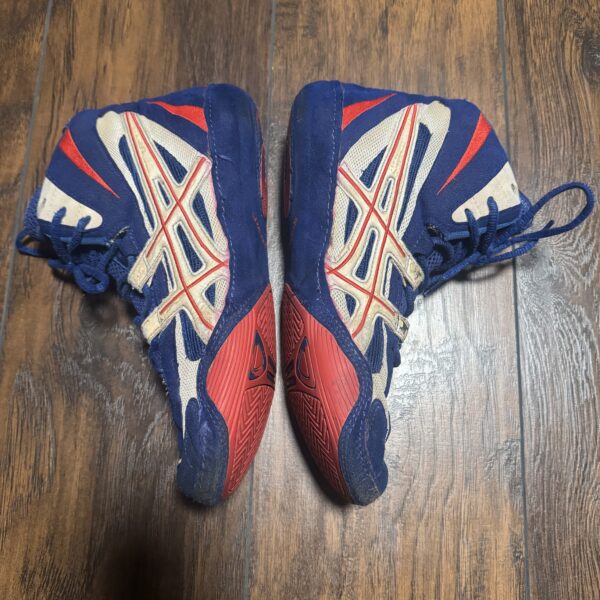 Asics Red, White and Blue Dan Gable Ultraflex Wrestling Shoes