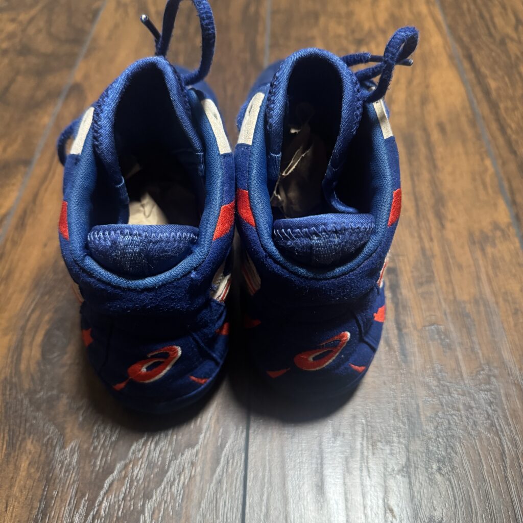 Asics Red, White and Blue Dan Gable Ultraflex Wrestling Shoes