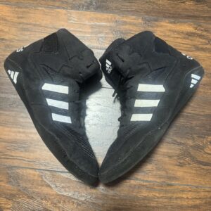 black and white adidas nitro wrestling shoes